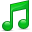 Sidebar Music Green Icon 32x32 png